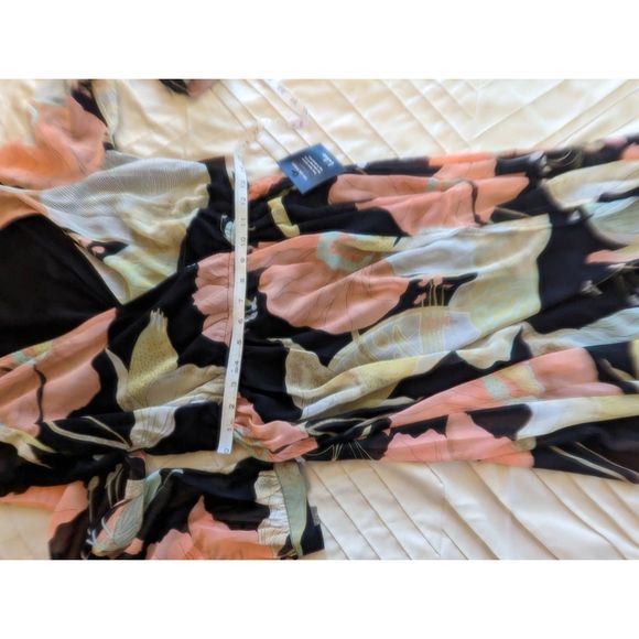 Lulu's wondrous water lilies black floral print maxi dress nwt sz S - Picture 6 of 7